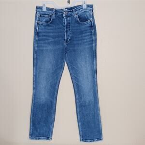 RE/DONE 50s Cigarette Pant Retro Stone High Rise Straight Leg Jeans 190-3WCGT